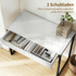 Radni stol s 2 ladice 100 × 50 × 75 cm, bijelo-crni