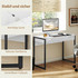 Radni stol s 2 ladice 100 × 50 × 75 cm, bijelo-crni