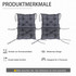 Set od 2 jastuka za stolicu s naslonom 98 × 50 × 8 cm, siva
