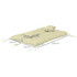 Set jastuka za vrtnu klupu 4 dijela 150 × 50 cm, krem