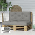 Set jastuka za sjedenje i naslon 120 × 80 × 12 cm, svijetlosivi