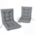 Set od 2 jastuka za stolicu s naslonom i trakama 120 × 50 × 8 cm, svijetlosivi