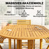 Set vrtnog namještaja stol 150 × 90 × 74 cm i 6 sklopivih stolica, akacija