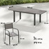 Set vrtnog namještaja, produživi stol 150–225 cm i 6 stolica, siva