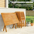 Sklopivi set vrtnog namještaja, stol 120 × 70 × 75 cm i 4 stolice, prirodno drvo