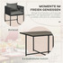 Set vrtnog namještaja od poli-ratana, stol i 4 stolice, 110 × 110 × 75 cm, sivi