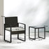 Set vrtnog namještaja od poli-ratana, 2 stolice i klub stol, krem bijela