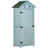 Vrtni ormar za alat od drveta 77 × 54,2 × 179 cm, svijetloplavi i zeleni