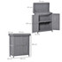 Vrtni ormar za alat s dvokrilnim vratima 74 × 43 × 88 cm, siva