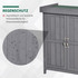 Vrtni ormar za alat s dvokrilnim vratima 74 × 43 × 88 cm, siva