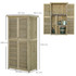 Vrtni ormar za alat s kosim krovom 87 × 46,5 × 160 cm, boja drveta