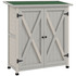 Vrtni ormar za alat s 2 vrata 110 × 55 × 117 cm, svijetlosiva