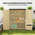 Vrtni ormar za alat s kosim krovom 140 × 74 × 173 cm, prirodno drvo
