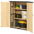 Vrtni ormar za alat s kosim krovom 140 × 74 × 173 cm, prirodno drvo