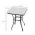 Bistro stol od kaljenog stakla i metala 68,5 × 68,5 × 84 cm, crni