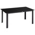 Vrtni stol za 6 osoba 150 × 90 × 74 cm, crni, kaljeno staklo