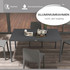 Vrtni stol od aluminija 145 × 90 × 74 cm, tamnosiva