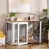 Transporter za pse s 1 vratima 106 × 60 × 76 cm, hrast i bijela