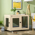 Transporter za pse s 2 vrata 94 × 60 × 71,5 cm, boja hrasta i crna