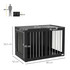 Transporter za pse s 2 vrata 80 × 50 × 56,5 cm, crni