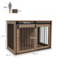 Transporter za pse s kliznim vratima i zasunom 98 × 58 × 61 cm, boja oraha