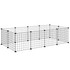 Modularna ograda za male životinje s 12 panela 106 × 73 × 36 cm, crna