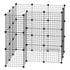 Ograda za male životinje s 36 panela 146 × 73 × 73 cm, crna
