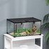 Terarijum za reptile s otvorom za hranjenje 50 × 30 × 25 cm, crni