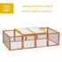 Drvena ograda za zečeve i male životinje 181 × 100 × 48 cm, prirodna