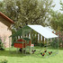Kokošinjac s ogradom za 6–8 kokoši 300 × 200 × 195 cm, srebrni