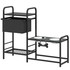 Podignuta posuda za pse s ladicom i policama 89,5 × 27 × 74 cm, crna