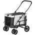 Kolica za pse do 10 kg, sklopiva, s odvojivom korpom, siva