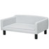 Sofa za pse od baršuna s naslonom 82 × 54 × 36 cm, svijetlosiva
