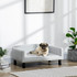 Sofa za pse od baršuna s naslonom 82 × 54 × 36 cm, svijetlosiva