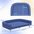 Krevet za pse u obliku sofe 98 × 67 × 25 cm, plavi