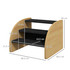 Stepenice za pse s 3 stepenika 38,5 × 38,5 × 30 cm, hrast i crna
