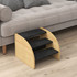Stepenice za pse s 3 stepenika 38,5 × 38,5 × 30 cm, hrast i crna