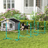 Agility set za pse s 4 prepone, podesiva visina, s torbom, svijetloplavi
