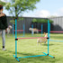 Agility set za pse s 4 prepone, podesiva visina, s torbom, svijetloplavi