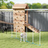 Agility set za pse sa 6 slalom štapova i torbom, plavo-bijeli