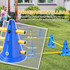 Agility set za pse sa 6 prepona, 12 čunjeva i torbom, plavi