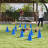 Agility set za pse sa 6 prepona, 12 čunjeva i torbom, plavi