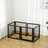 Sklopiva ograda za pse od borovine 432 × 36 × 70 cm, crna