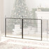 Set od 2 dodatna panela za ogradu za štenad 80 × 80 cm, crni