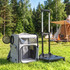 Transporter za pse i mačke 2 u 1, ruksak s točkićima 34 × 28 × 43 cm, siva