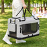 Sklopivi transporter za pse i mačke 81 × 56 × 58 cm, svijetlosiva