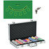 Poker set s 300 žetona u aluminijskom koferu s podlogom, srebrni