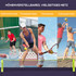 Prenosiva mreža za badminton s podesivom visinom i torbom, žuta
