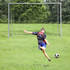 Fudbalski gol s mrežom, čelični okvir, sivi