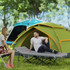 Sklopivi kamp krevet s madracem 190 × 65 × 37 cm, svijetlosiv